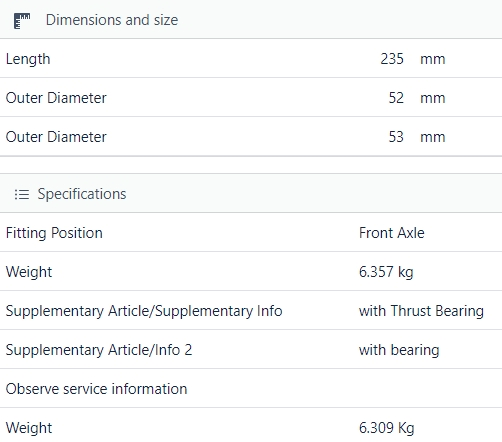 81.44205-6030 81.44205-6037 Sinotruk Man Heavy Truck Repair Kit Kingpin