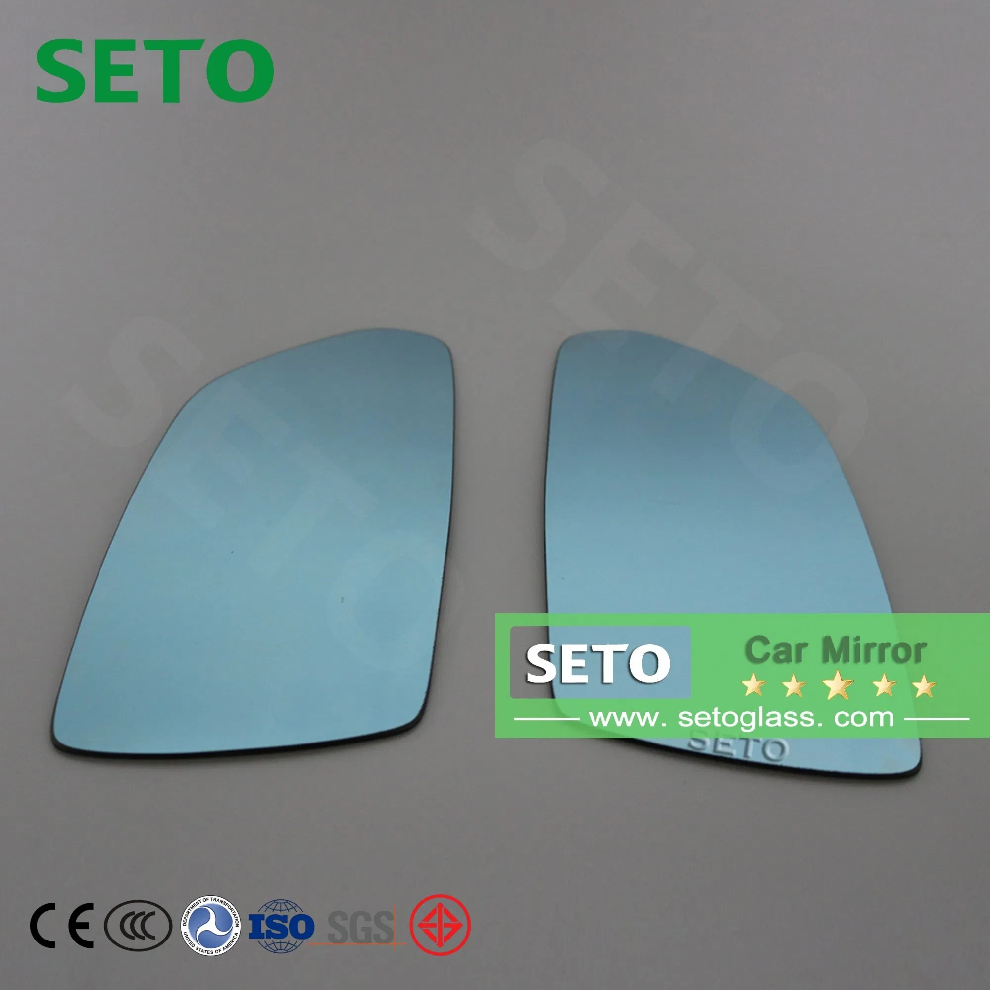 Motorcycle Truck Bus Car 2mm Clear/Blue Side View Rearview Glass Mirror Sheet Car Mirror Glass