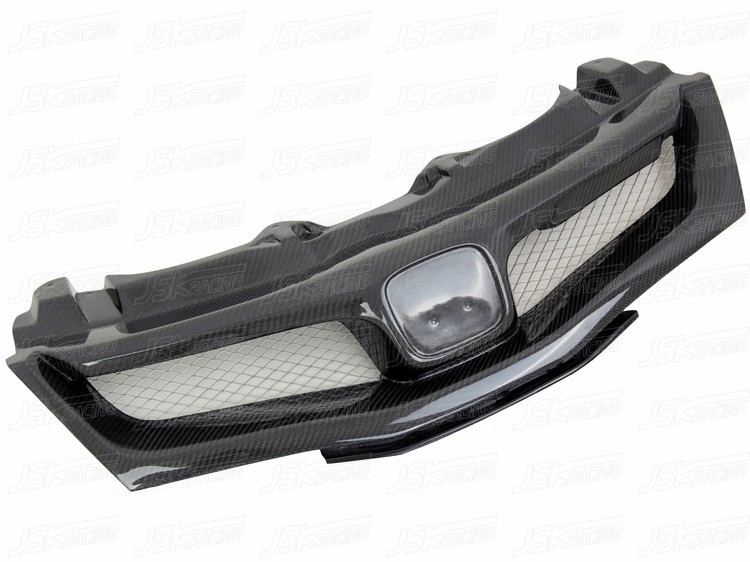 Mugen Style Carbon Fiber Front Grille for 2006-2010 Honda Civic Fn2 Type-R