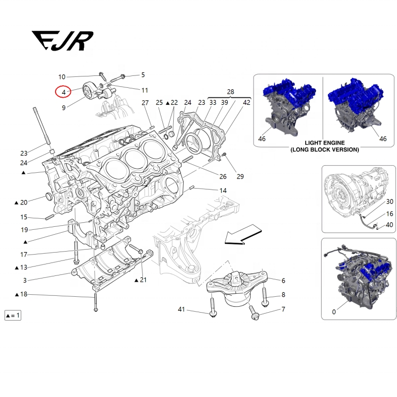 Опора двигателя Maserati Ghibli/Quattroporte M156 M157