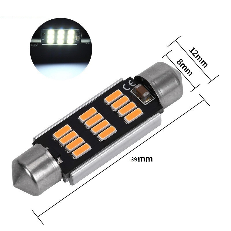 Светодиодные лампы Festoon 4014SMD для авто, 12V/24V