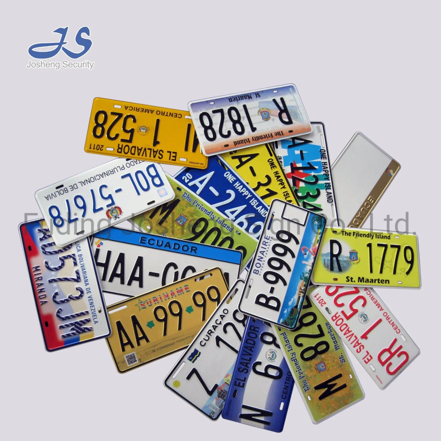 Номерной знак St. Maarten для авто, желтый алюминиевый