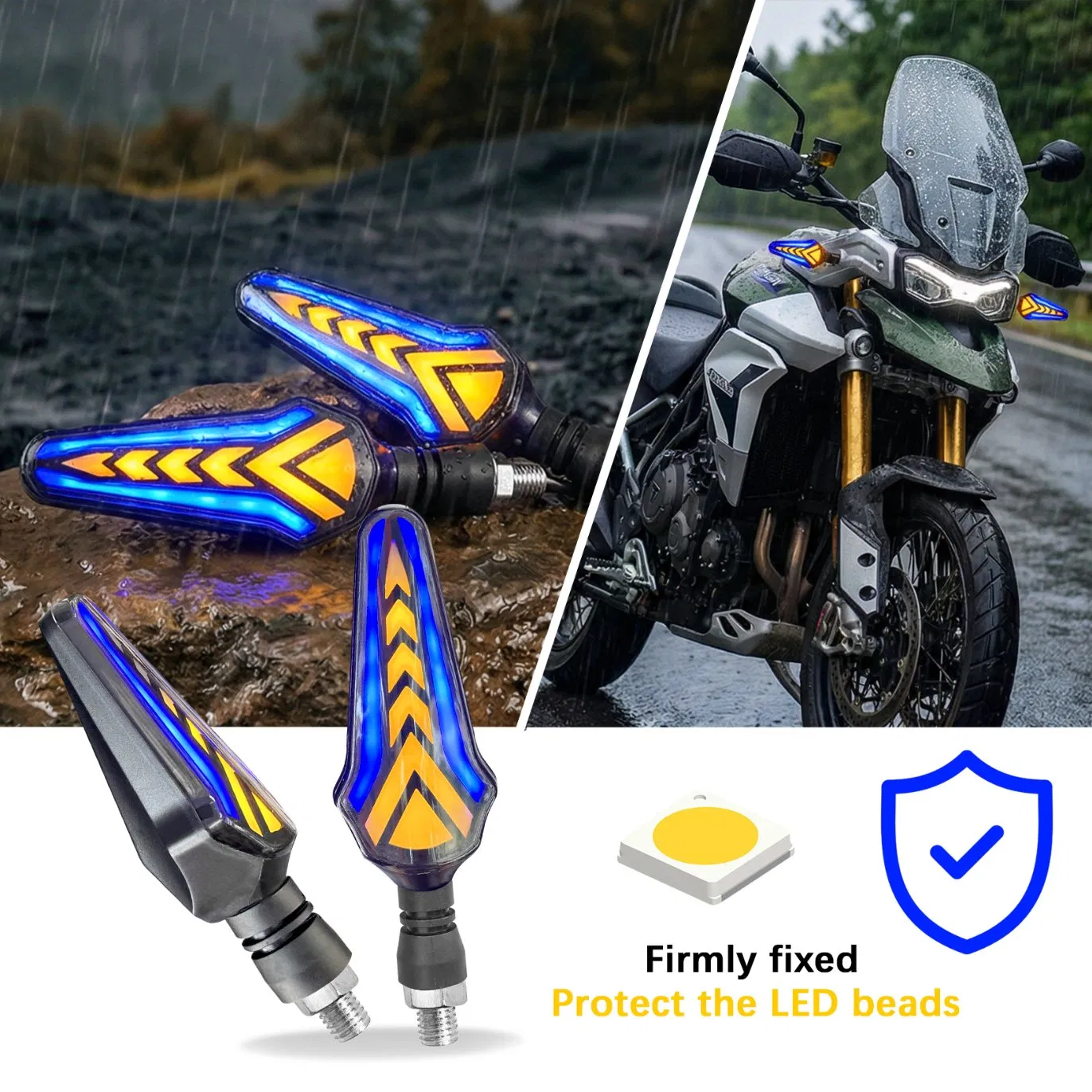 Водонепроницаемый светодиодный поворотник для мотоцикла