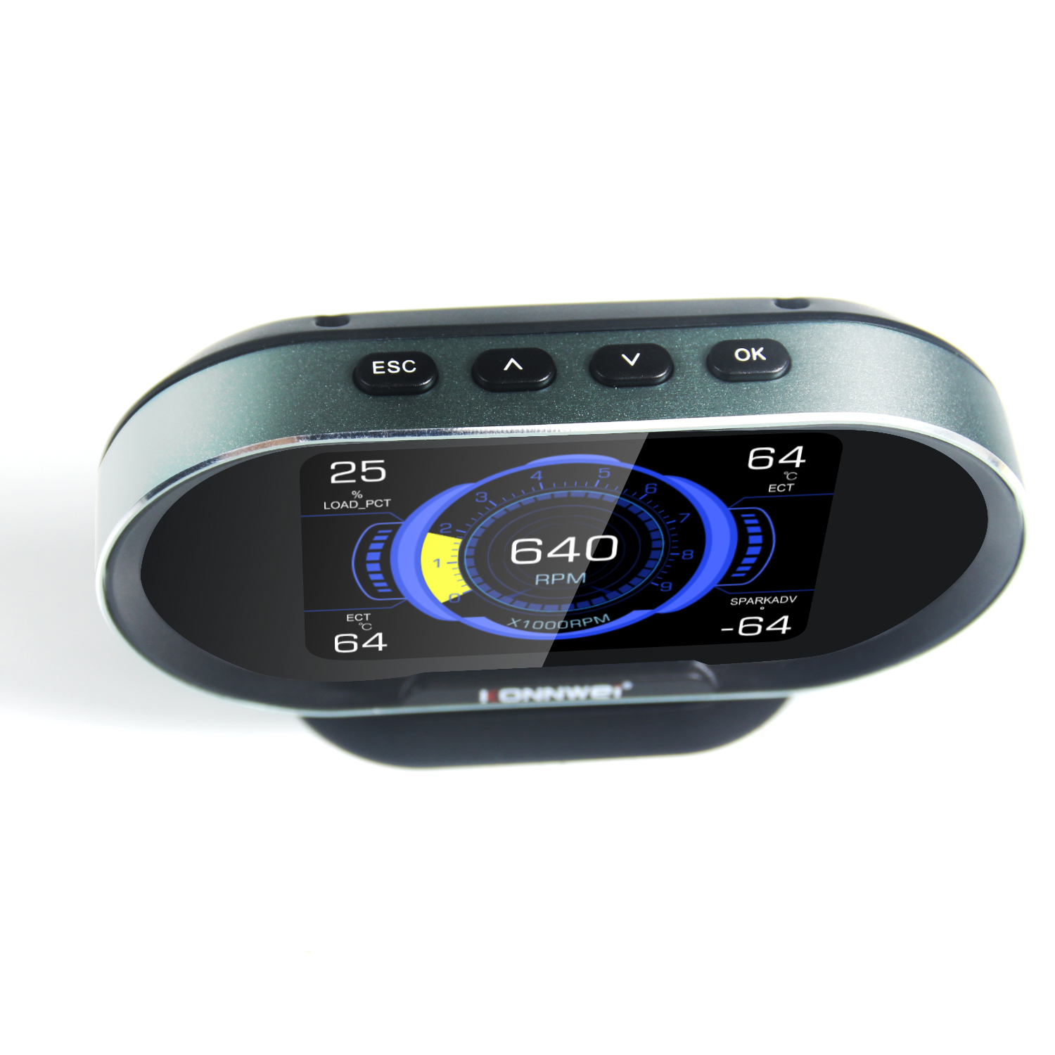 Konnwei KW206 OBD2 HUD, цифровой датчик скорости для авто