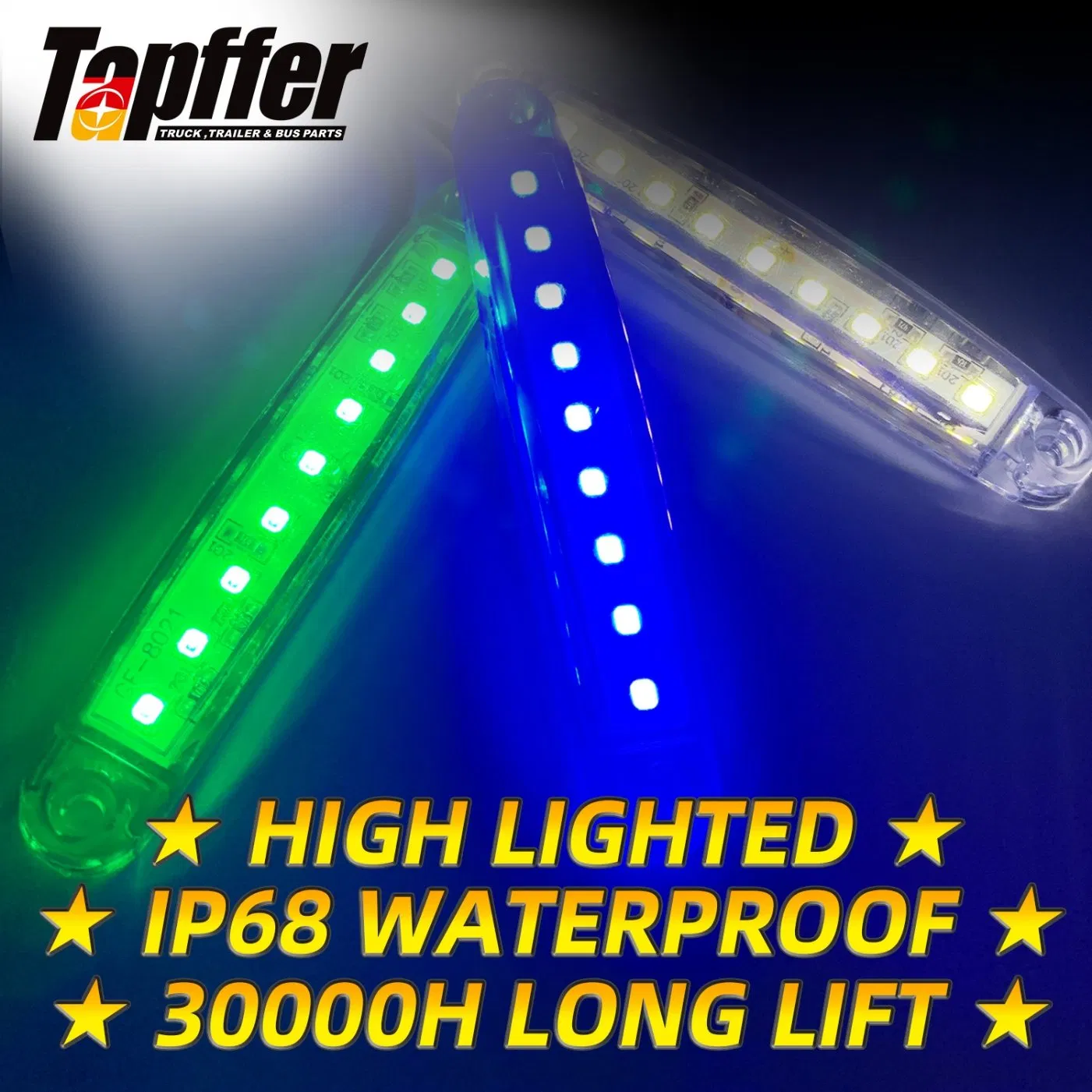 LED Lights for Dump Truck Trailer Auto LED Side Marker Lights 12V/24V