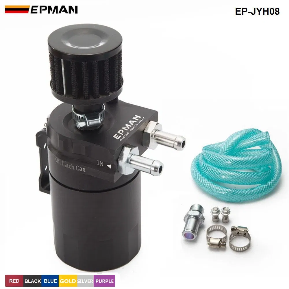Epman Universal Aluminum Oil Catch Tank Can Reservoir Tank + Breather Filter Oil Tank Ep-Jyh08