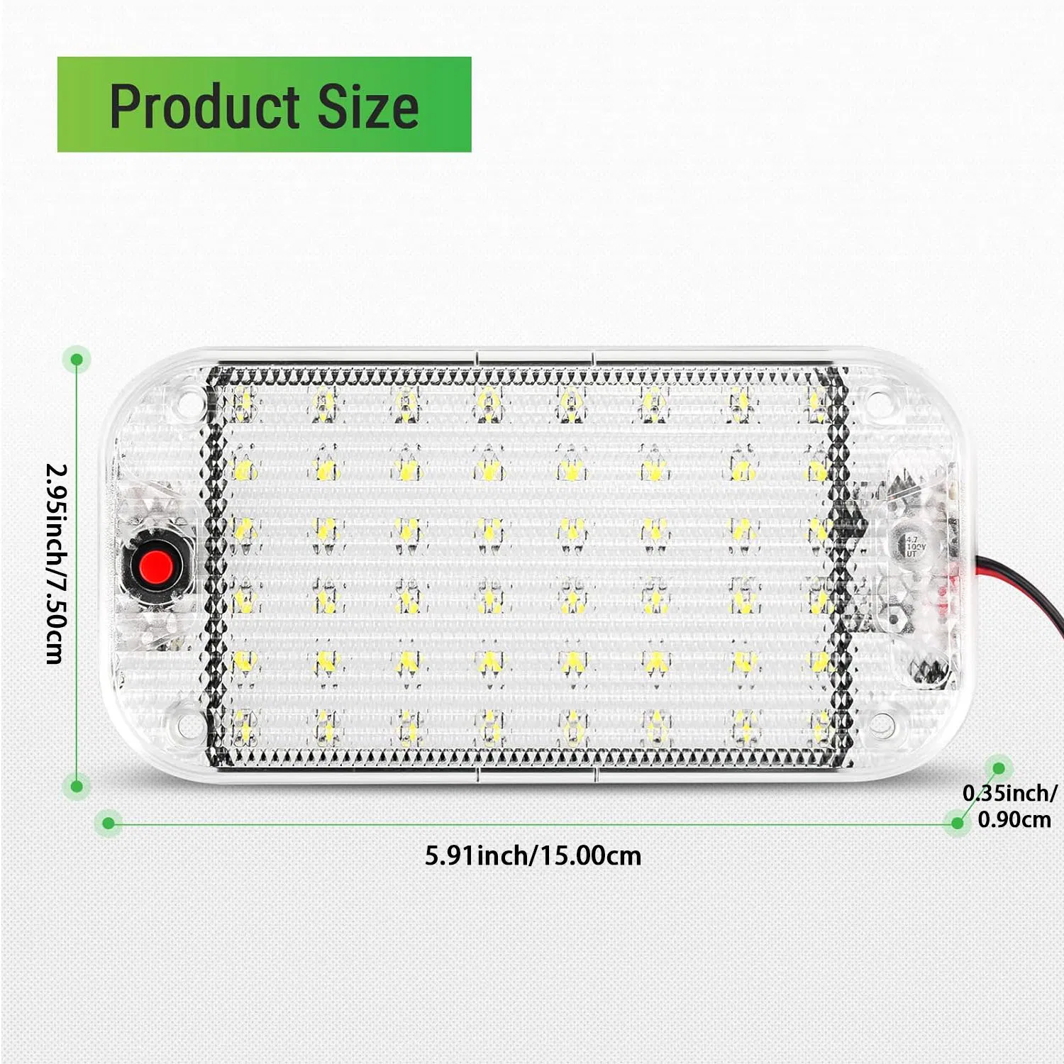 Светодиодные лампы для авто Raych, 48 LED, универсальные