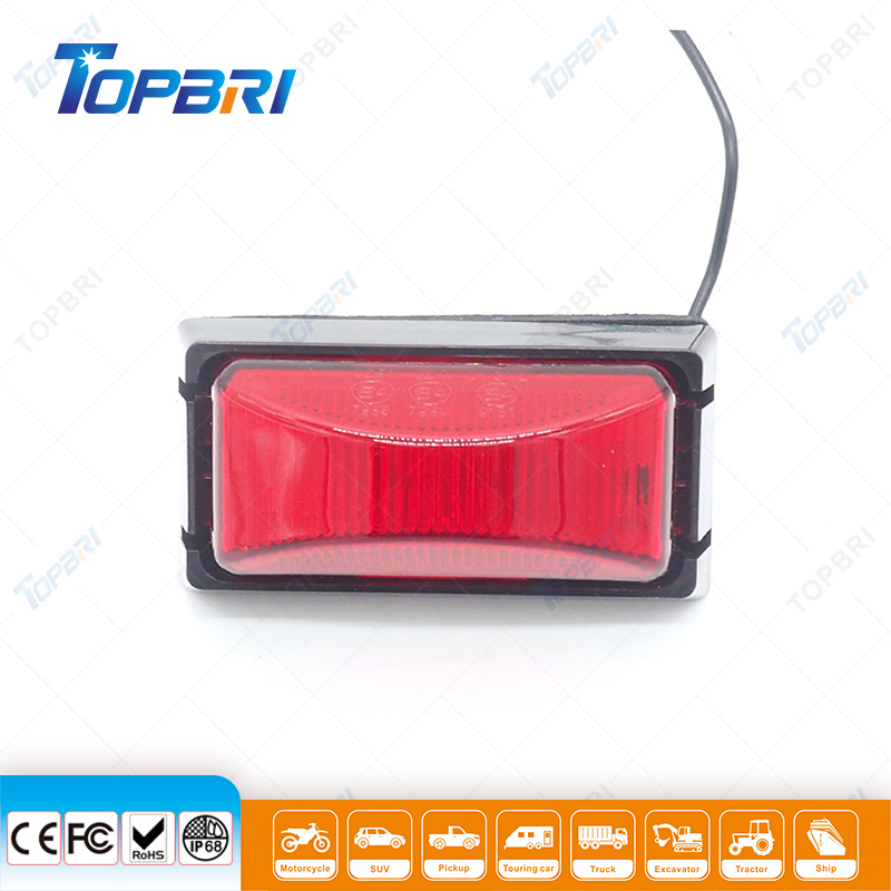 Side Marker Lights 12V LED Red Turn Signal Warning Lights
