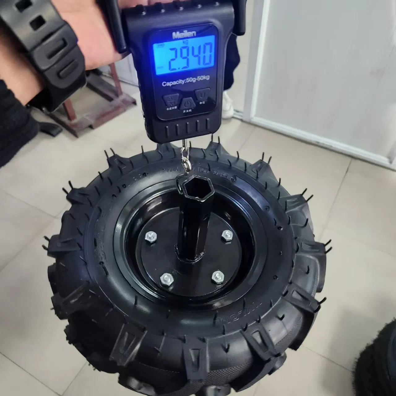 3.50-6 Lug Tread Rubber Tyre and Wheel