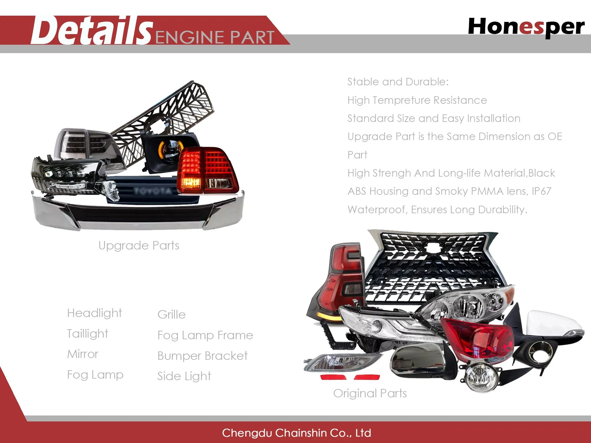 Отражатель для Toyota Camry ASV5# 81920-06030 81910-06040