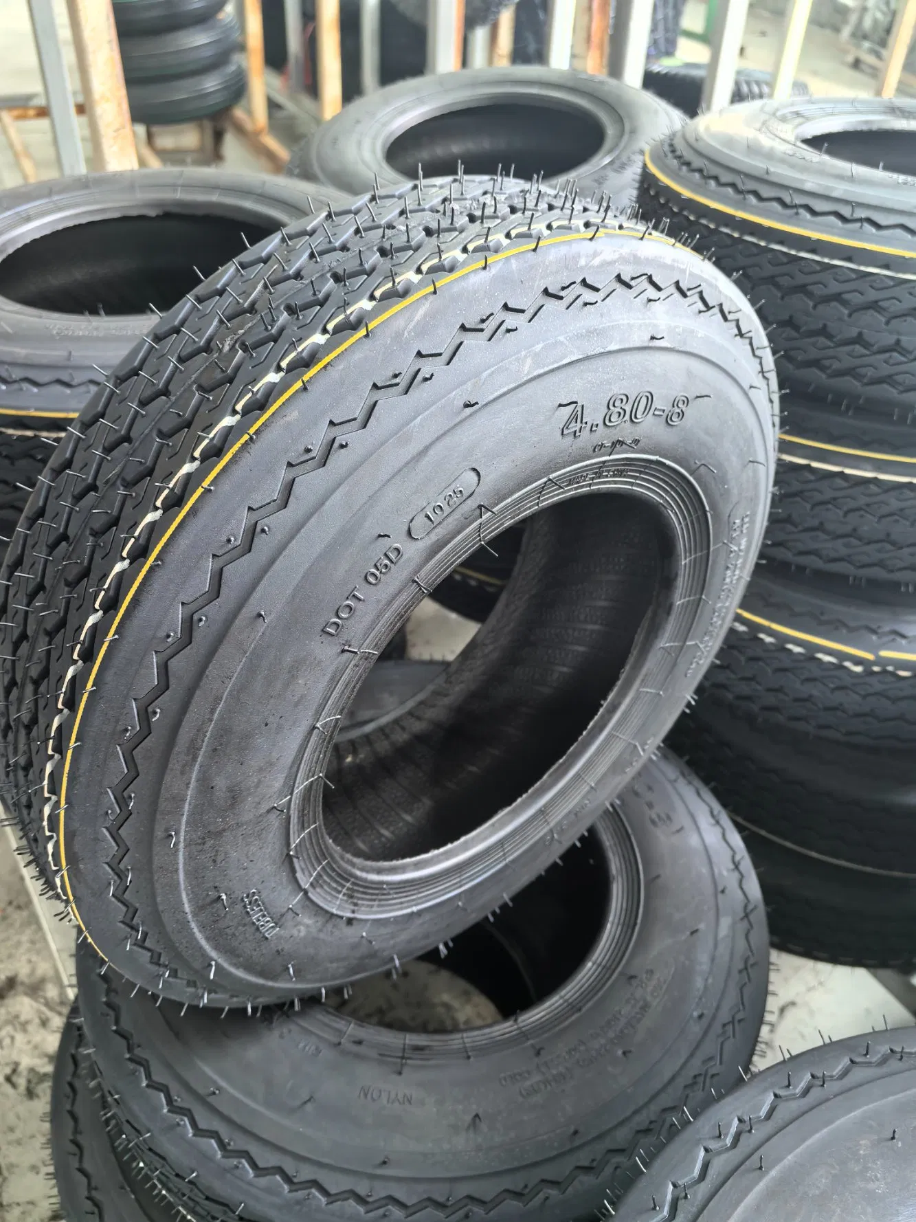 4.80-8 Heavy Duty Wood Splitter Trailer Tire/Tyre with Wheel/Rim/Bearing