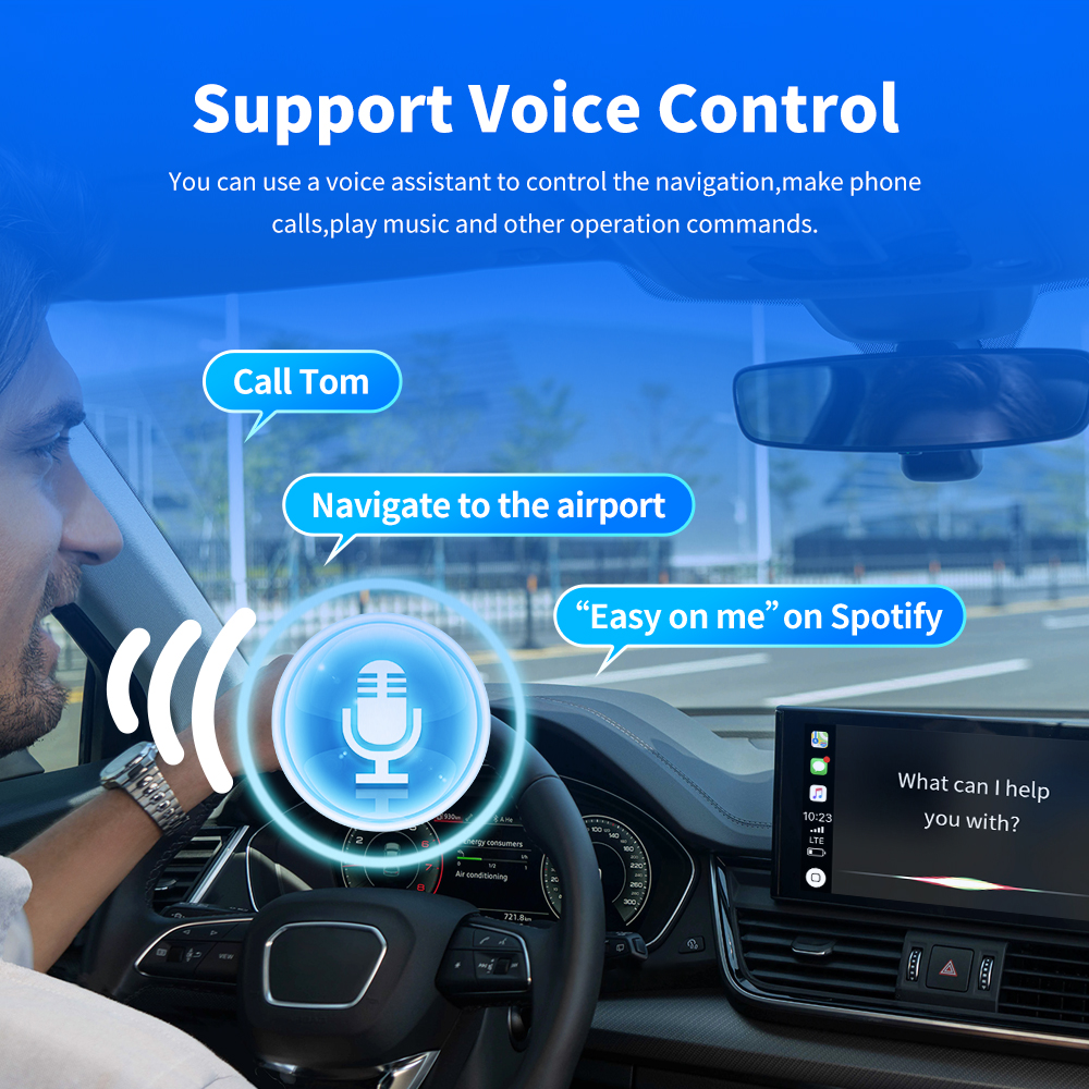 Автомобильный адаптер Plug and Play 2-в-1 для беспроводного CarPlay и Android, двусторонний