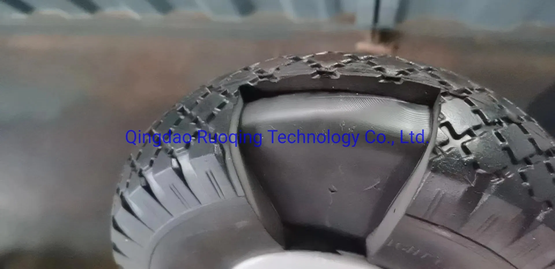 New Structure PU Foam with Plastic Flat Free Heavy Duty Load Capcity 400kg Wheel