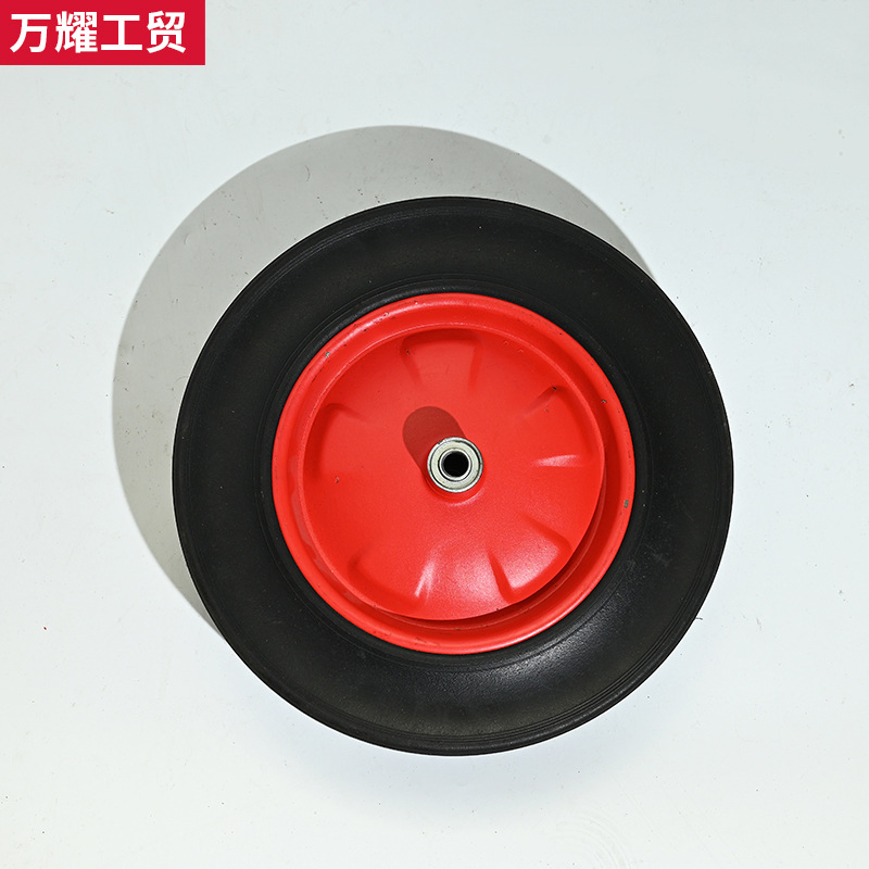 Колесо 15 дюймов цельнолитое резиновое для тележек