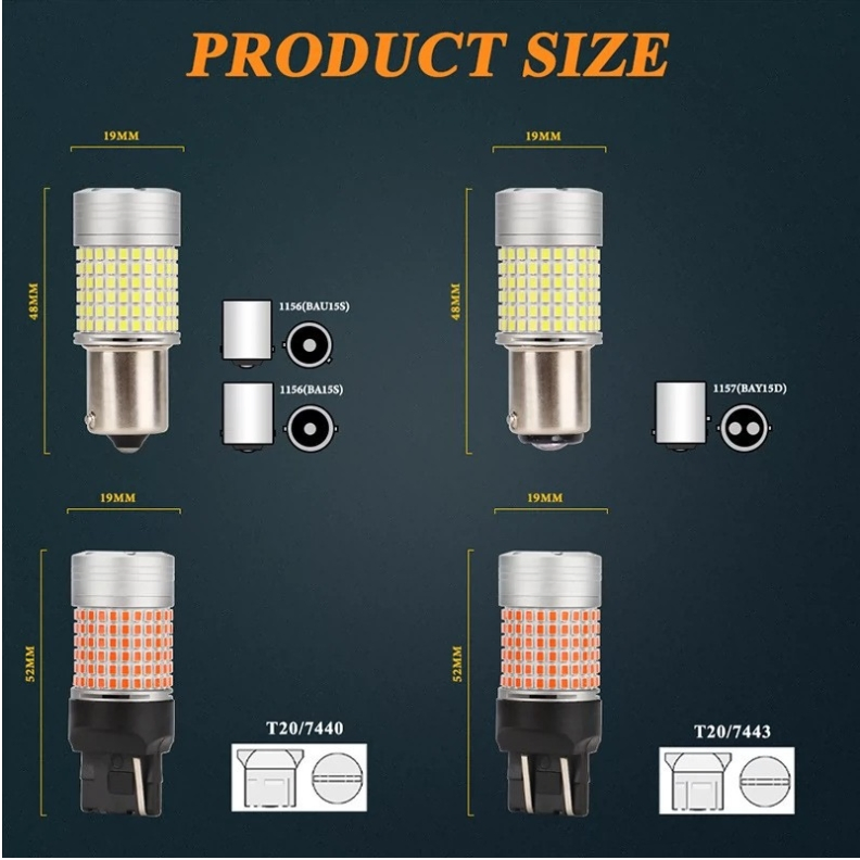 Светодиодная лампа 1156 T20 для поворотников