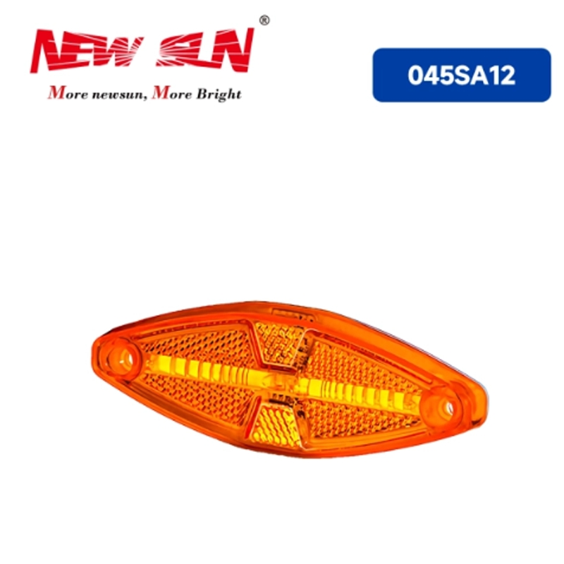 Optical Strip LED Clearance Side Marker Light Built-in Reflex Reflector with Light Guide Bar Technology for Trailer Truck Coach Bus LED Marker Light