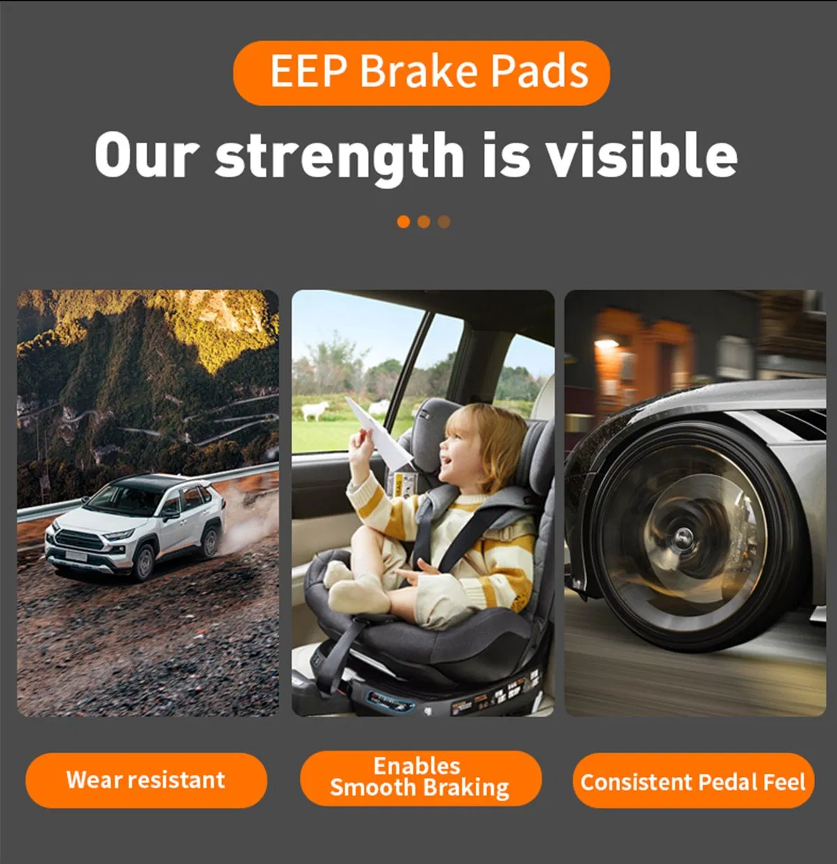 Тормозные колодки EEP для Toyota, Honda, Nissan, Mitsubishi, Mazda, Hyundai, KIA