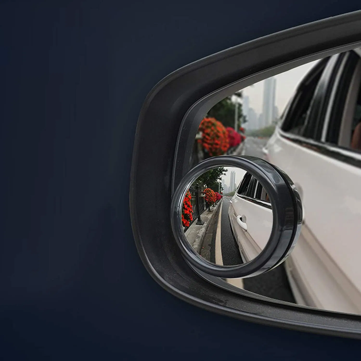 2 Pack Automotive Blind Spot Mirrors, Small Round Convex Adjustable 360° Rotate Wide Angle