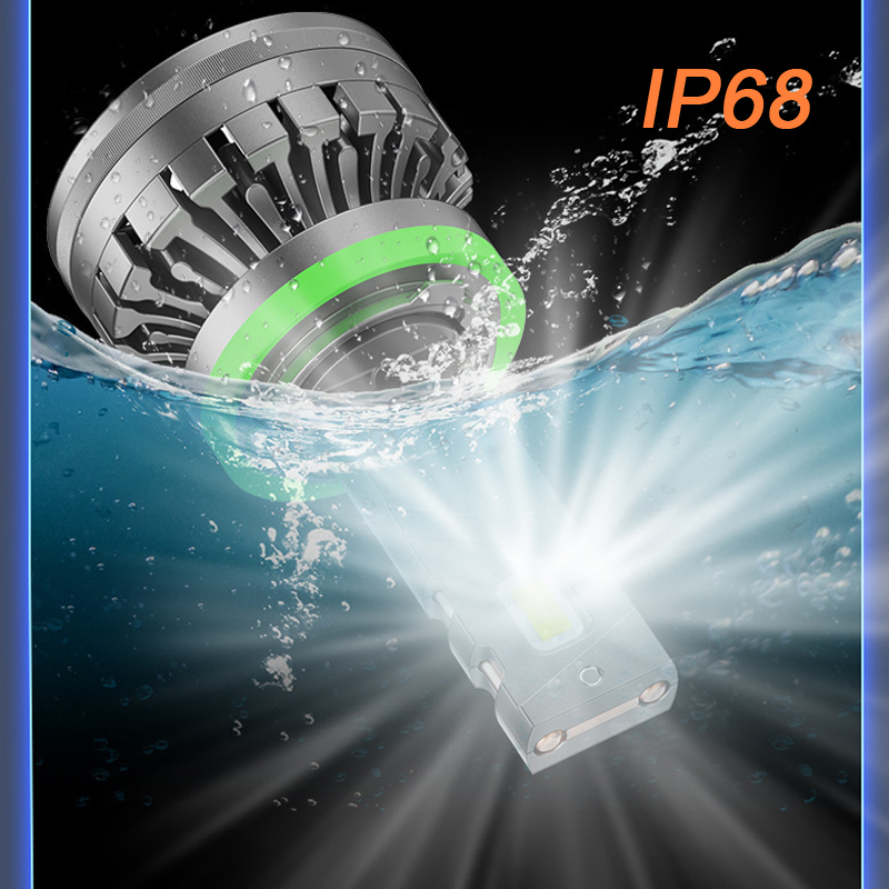 Мощная светодиодная фара H7 180W с двойной медной трубкой