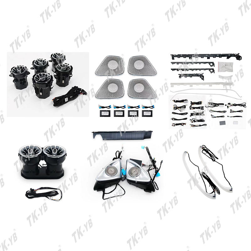 Mercedes New a-Class W177 Car Ambient Light Kit 4D Rotating Tweeter 64 Color Door Speaker Interior LED Headlights