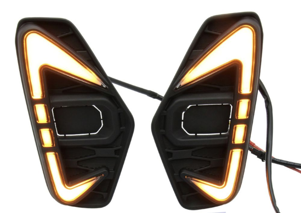 Дневные ходовые огни для Nissan Navara, белые и желтые